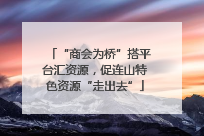 “商会为桥”搭平台汇资源，促连山特色资源“走出去”