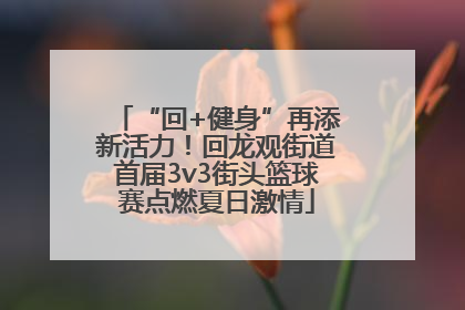 “回+健身”再添新活力！回龙观街道首届3v3街头篮球赛点燃夏日激情