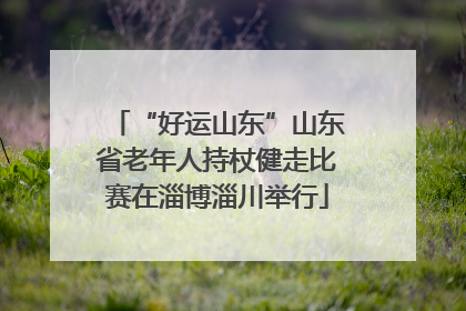 “好运山东”山东省老年人持杖健走比赛在淄博淄川举行