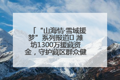“山海情·雪域援梦”系列报道⑪ 潍坊1300万援藏资金，守护藏区群众健康“最后一公里”