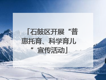 石鼓区开展“普惠托育、科学育儿”宣传活动