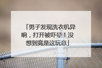 男子发现洗衣机异响，打开被吓晕！没想到竟是这玩意
