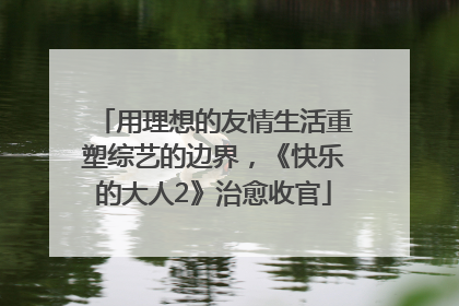 用理想的友情生活重塑综艺的边界，《快乐的大人2》治愈收官