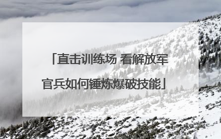 直击训练场 看解放军官兵如何锤炼爆破技能
