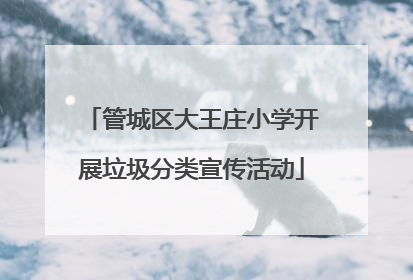管城区大王庄小学开展垃圾分类宣传活动