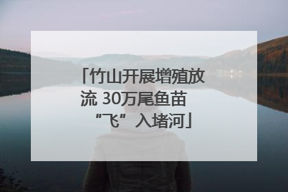 竹山开展增殖放流 30万尾鱼苗“飞”入堵河