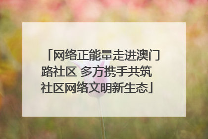 网络正能量走进澳门路社区 多方携手共筑社区网络文明新生态