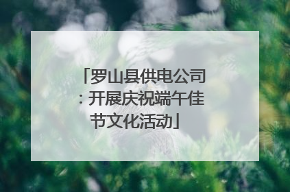 罗山县供电公司：开展庆祝端午佳节文化活动