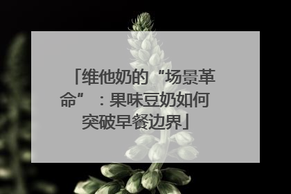 维他奶的“场景革命”：果味豆奶如何突破早餐边界
