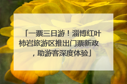 一票三日游！淄博红叶柿岩旅游区推出门票新政，助游客深度体验
