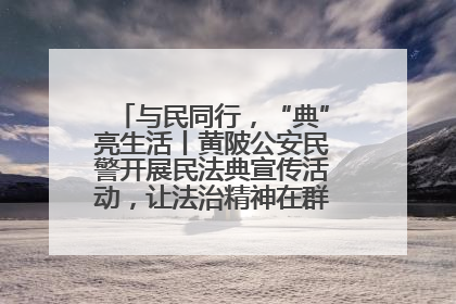 与民同行，“典”亮生活丨黄陂公安民警开展民法典宣传活动，让法治精神在群众心中落地生根