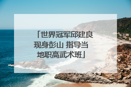 世界冠军邱建良现身彭山 指导当地职高武术班