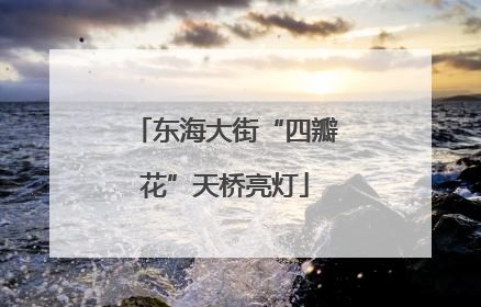 东海大街“四瓣花”天桥亮灯