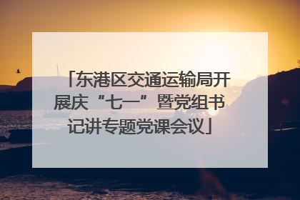 东港区交通运输局开展庆“七一”暨党组书记讲专题党课会议