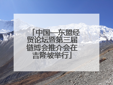 中国—东盟经贸论坛暨第三届链博会推介会在吉隆坡举行