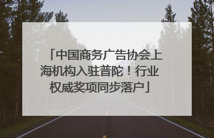 中国商务广告协会上海机构入驻普陀！行业权威奖项同步落户