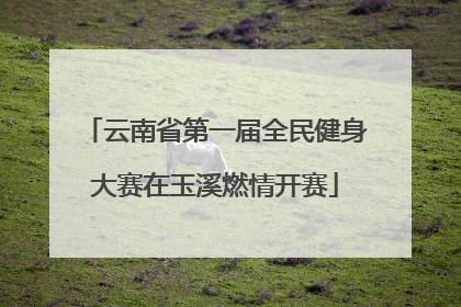云南省第一届全民健身大赛在玉溪燃情开赛