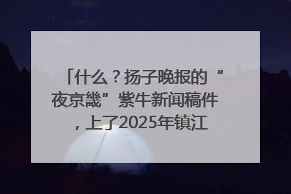 什么？扬子晚报的“夜京畿”紫牛新闻稿件，上了2025年镇江中考模拟卷！