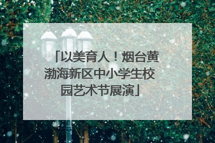以美育人！烟台黄渤海新区中小学生校园艺术节展演