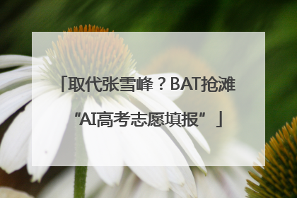 取代张雪峰？BAT抢滩“AI高考志愿填报”