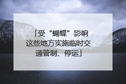 受“蝴蝶”影响 这些地方实施临时交通管制、停运