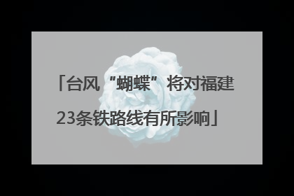 台风“蝴蝶”将对福建23条铁路线有所影响