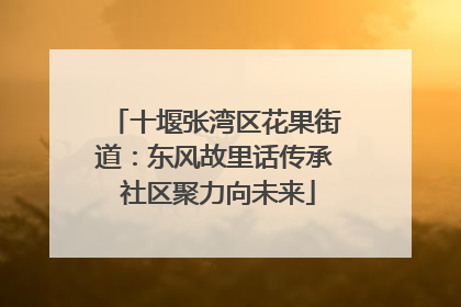 十堰张湾区花果街道：东风故里话传承 社区聚力向未来