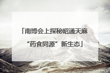 南博会上探秘昭通天麻“药食同源”新生态