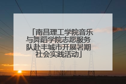 南昌理工学院音乐与舞蹈学院志愿服务队赴丰城市开展暑期社会实践活动