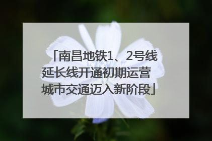 南昌地铁1、2号线延长线开通初期运营 城市交通迈入新阶段