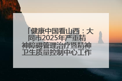 健康中国看山西：大同市2025年严重精神障碍管理治疗暨精神卫生质量控制中心工作培训班开班