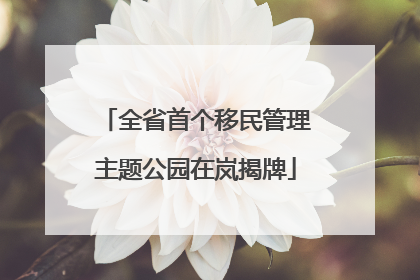 全省首个移民管理主题公园在岚揭牌
