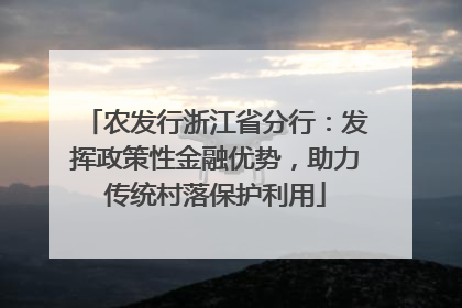 农发行浙江省分行：发挥政策性金融优势，助力传统村落保护利用