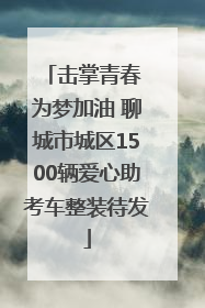 击掌青春 为梦加油 聊城市城区1500辆爱心助考车整装待发