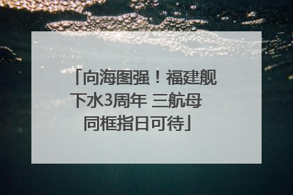向海图强！福建舰下水3周年 三航母同框指日可待