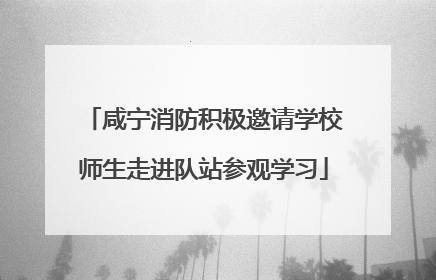 咸宁消防积极邀请学校师生走进队站参观学习