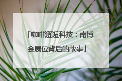 咖啡邂逅科技：南博会展位背后的故事