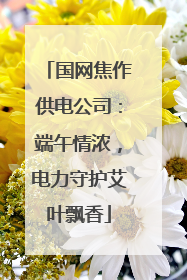 国网焦作供电公司：端午情浓，电力守护艾叶飘香