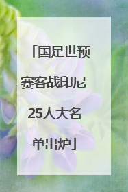 国足世预赛客战印尼25人大名单出炉