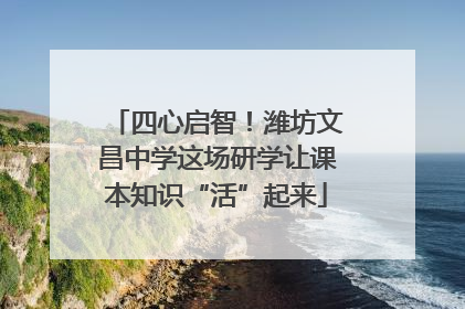 四心启智！潍坊文昌中学这场研学让课本知识“活”起来
