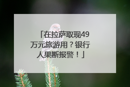 在拉萨取现49万元旅游用？银行人果断报警！
