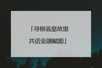 寻根羲皇故里 共话金融赋能