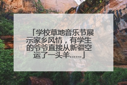 学校草地音乐节展示家乡风情，有学生的爷爷直接从新疆空运了一头羊……
