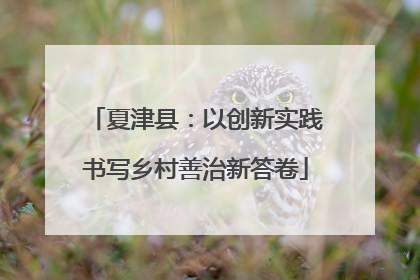 夏津县：以创新实践书写乡村善治新答卷