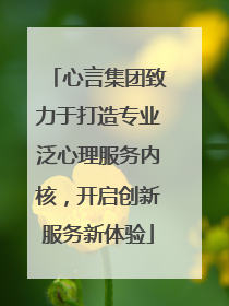 心言集团致力于打造专业泛心理服务内核，开启创新服务新体验