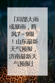 局部大雨或暴雨，阵风7～9级！山东最新天气预报，济南最新天气预报