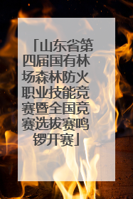 山东省第四届国有林场森林防火职业技能竞赛暨全国竞赛选拔赛鸣锣开赛