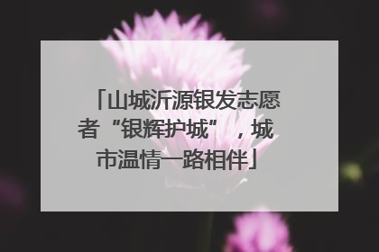 山城沂源银发志愿者“银辉护城”，城市温情一路相伴