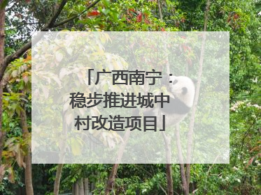 广西南宁：稳步推进城中村改造项目