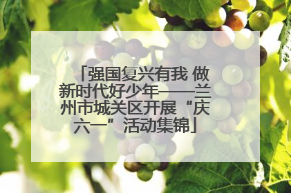 强国复兴有我 做新时代好少年——兰州市城关区开展“庆六一”活动集锦